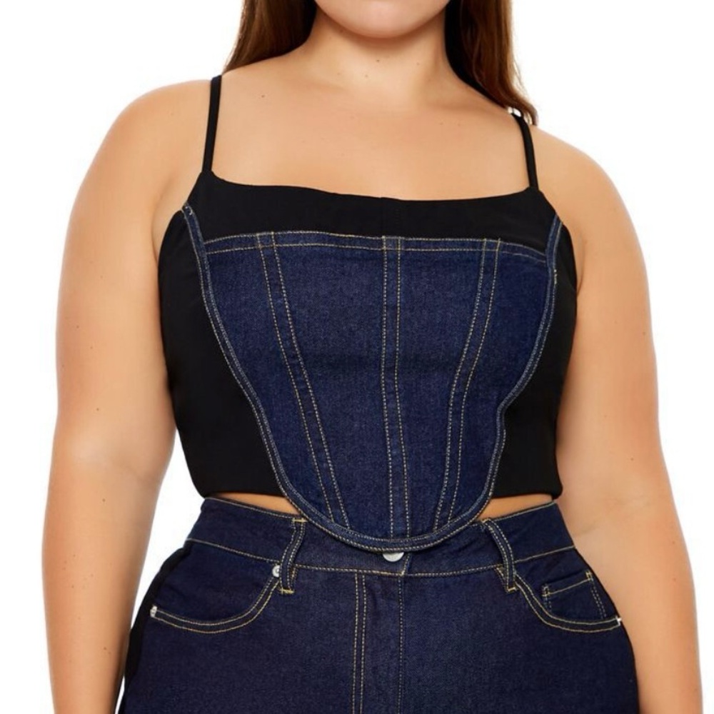 Forever 21+ Plus Size Reworked Demi Cropped Cami